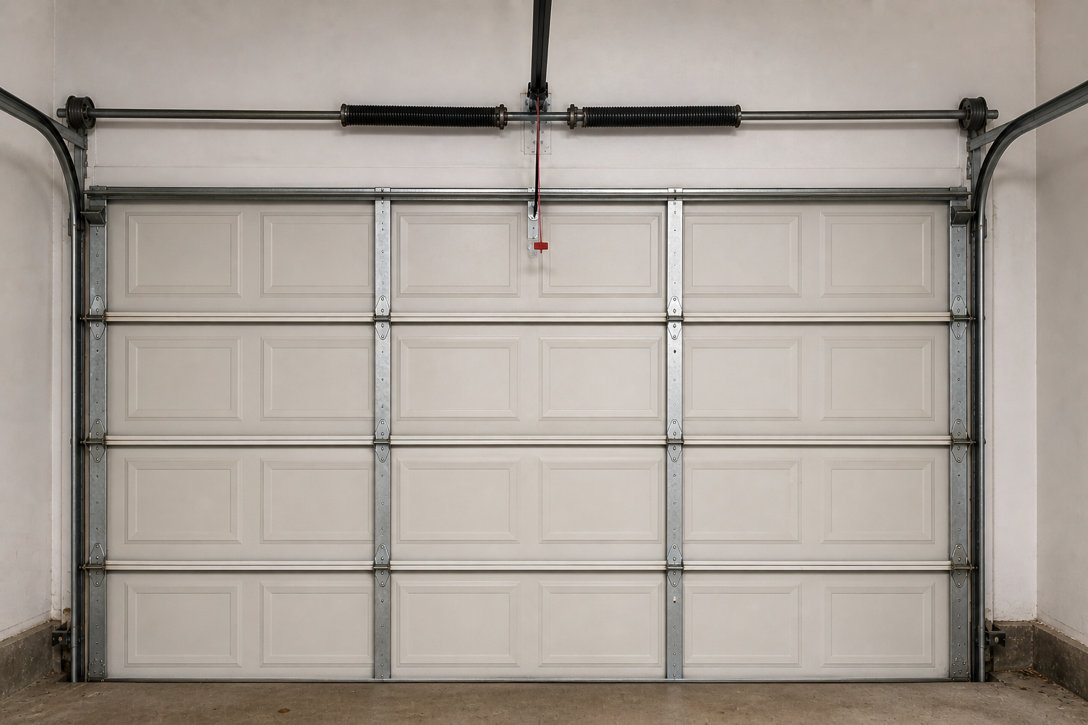 Repaired garage door after service
